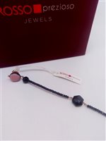 Mono orecchino Rosso Prezioso Donna in Argento Onice RP-17837-AG - RP-17837-AG